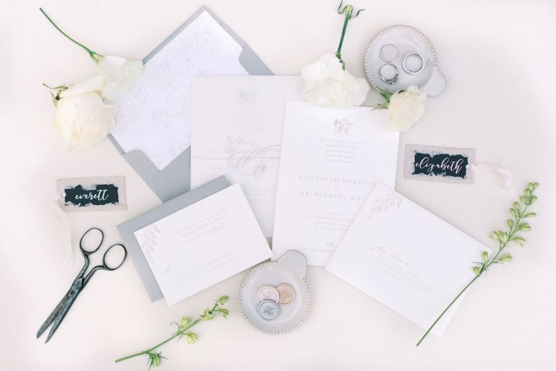 garden wedding invitation suite